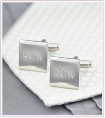 Silver Square Cuff-Links