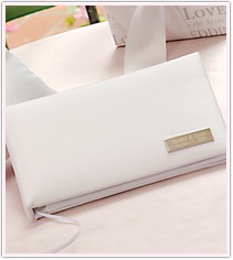Personalized Satin Guest Book White or Ivory