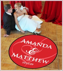Personalized Dance Floor Decal ~ Embracing Hearts
