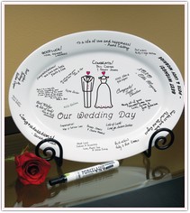 Bride & Groom Signature Platter & Easel
