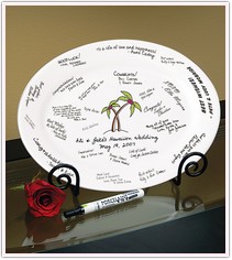 Palm Trees Signature Platter & Easel