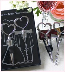 Wedding Favor Bride & Groom Wine Set