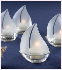 Sail Boat Glass Tealight Holders