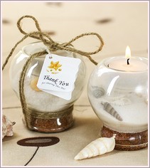 Sand and Shell Tealight Holder
