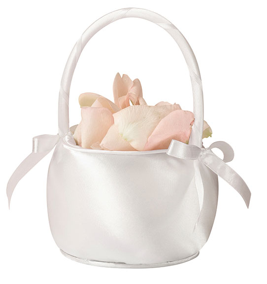 Satin Collection Flower Girl Basket-3 Colors - Click Image to Close
