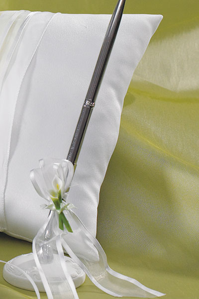 Calla Lily Pen Set with Ribbon - Click Image to Close