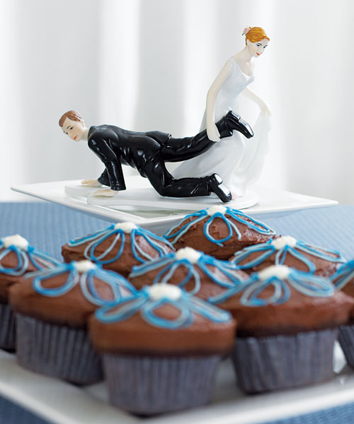 Bride Dragging Groom Wedding Cake Topper - Click Image to Close