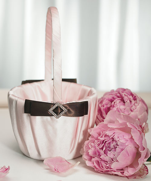 Chocolate & Strawberry Cream Flower Girl Basket - Click Image to Close