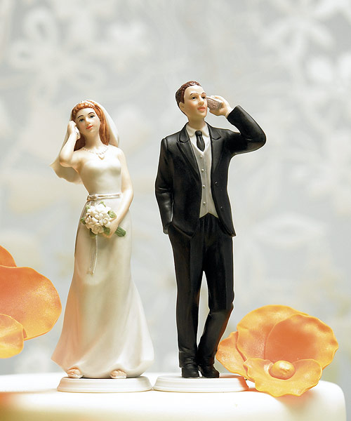 Cell Phone Wedding Cake Topper - Click Image to Close