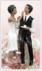 Wedding Cake Topper Bride Feeds Groom Cake