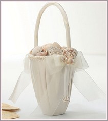 Oceans Away Flower Girl Seashell Basket