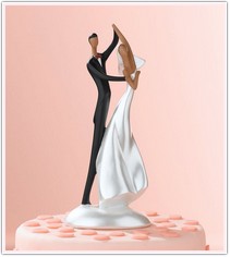 Dancing Bride & Groom Wedding Cake Topper