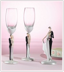 Caucasian Couple Toasting Glasses