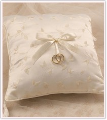 Elegance Collection Ring Pillow White or Ivory