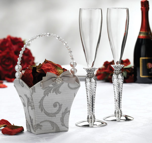 Silver Renaissance Collection Toasting Flutes