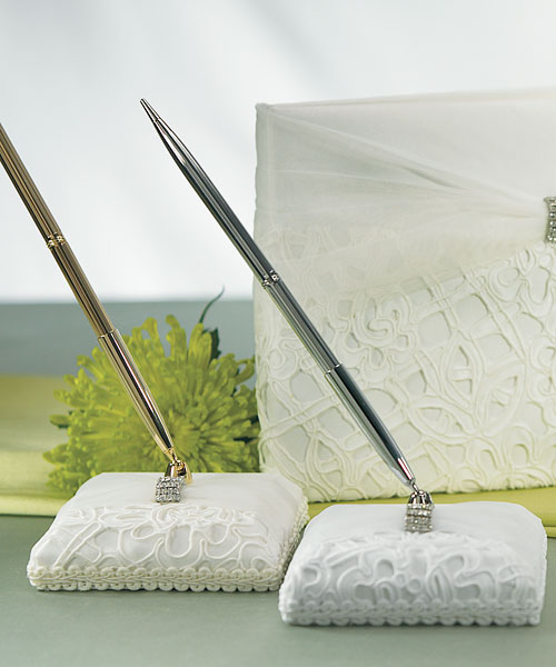 Bridal Tapestry Satin Wrapped Pen Set