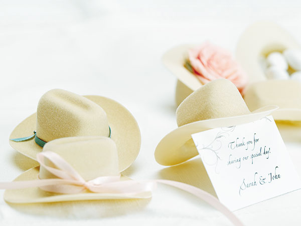 Add Miniature Cowboy Hats to your western wedding theme and decorate with