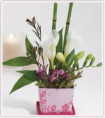 Asian Pink Brocade Favor Boxes