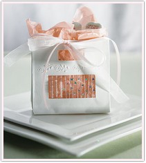 Miniature Gift Bags with Strings of Beads and Hearts