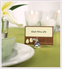 Silver Pear Shaped Place Card Holders