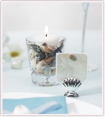 Silver Shell Place Card Holders