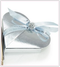 Silver Favor Boxes-Heart, Chest or Square
