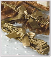 Bronze Elegance Collection Two Piece Bridal Garter Set