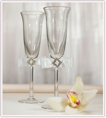 Wedding White Collection Champagne Glasses