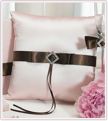 Chocolate & Strawberry Cream Square Ring Pillow