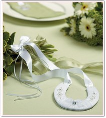 Satin Covered Bridal Horseshoe