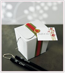 Asian Take Out White Favor Boxes