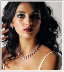 Stunning Large Pear Cubic Zirconia Necklace & Earring Set