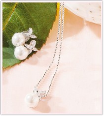 Bridal White Pearl Jewelry Set