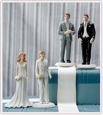 Mix & Match Cake Toppers Bride and Groom