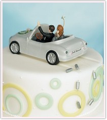 Convertible Car Wedding Cake Topper