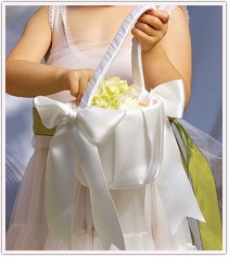 Flower Girl Basket White or Ivory